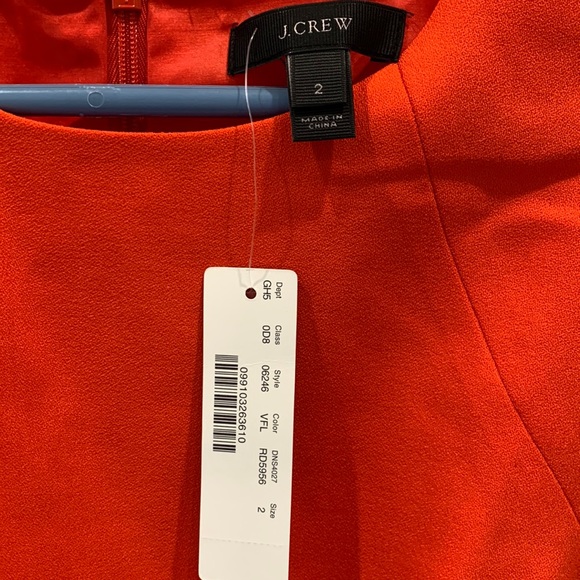 NWT J.Crew Wool Gwen Dress Vintage Flame Red 2 - Picture 2 of 7